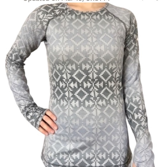 Nike Pro Hyperwarm Fleece‎ Lined Base  Layer Longsleeve Womens M - Picture 1 of 7